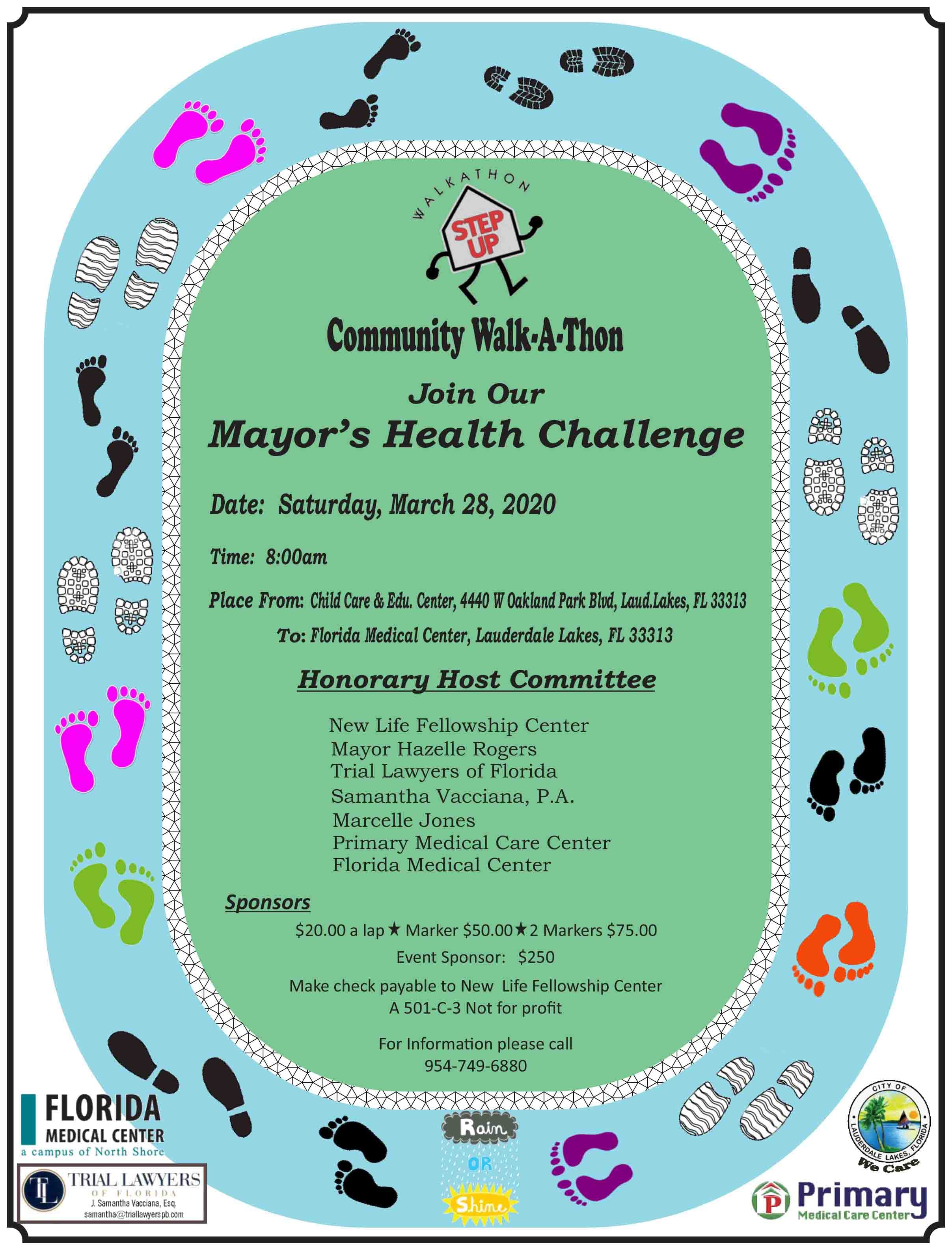 Mayor of Lauderdale Lakes Hosts 60-Day Health Challenge Step Up Walkathon