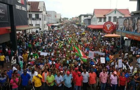 Citizens of Surinam stand against fuel price hike