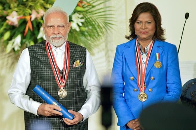 Trinidad and Tobago bestows highest honor on Indian Prime Minister Narendra Modi