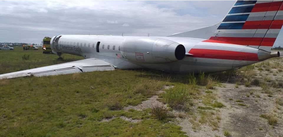 American Airline Plane Overruns Runway in Bahamas