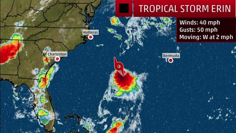 Tropical Storm Erin Gives Bermuda Wide Berth