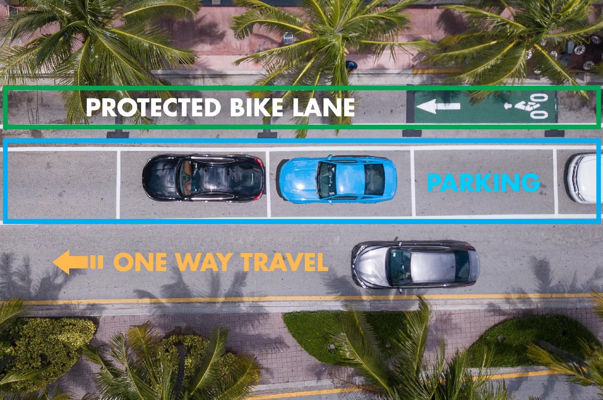 Miami Downtown area gets new protected bike lanes