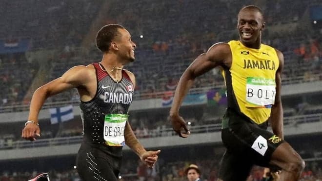 Bolt is slowing down Degrasse claims