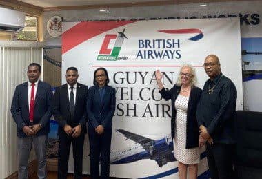 Guyana welcomes British Airways flights from next year
