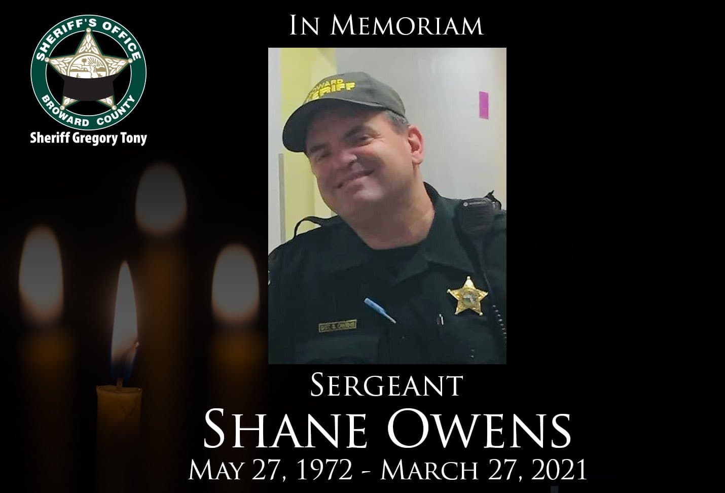 Broward County Sheriff Pays Tribute to Deputy Who Died from COVID-19