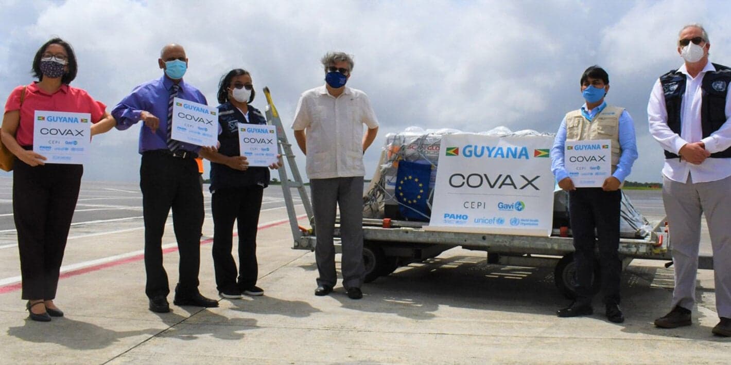 Guyana Gets First Shipment of COVID-19 Vaccines through COVAX