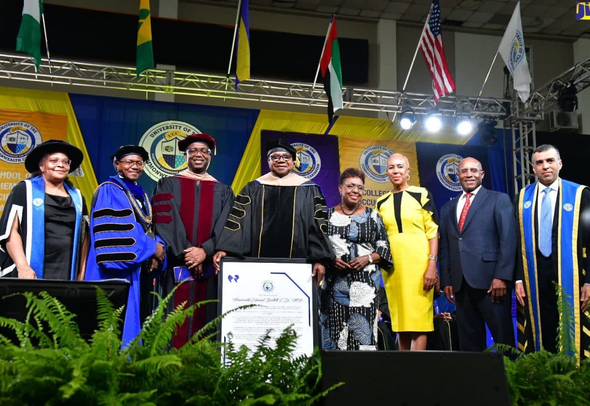 Jamaica's Minister of Tourism Ed Bartlett receives Honorary Doctorate
