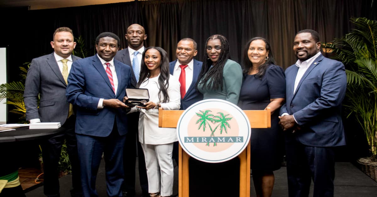 Shelly-Ann Fraser-Pryce Showered with Accolades in Miramar, Florida