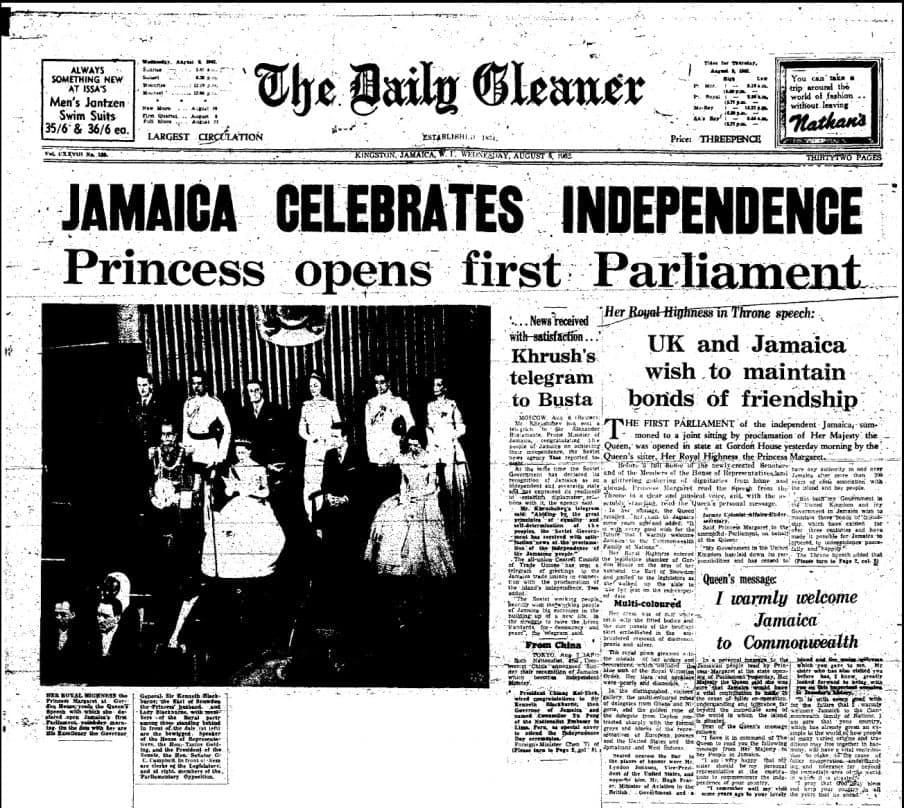 This Day in History: Jamaica's National Day of Prayer and New Flag Unveiled on August 6, 1962