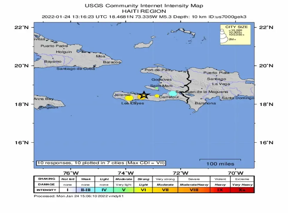 Two killed and several injured following earthquakes in Haiti