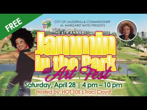 City of Lauderhill’s “Jammin’ in the Park and Art Fest” on April 28th featuring Lenny Williams and Rob Base!