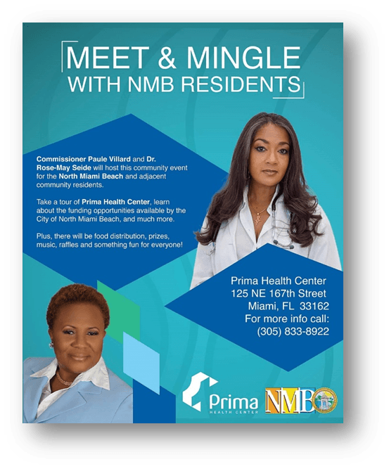 Prima Health Center to Host a “Meet and Mingle” with NMB Commissioner Villard