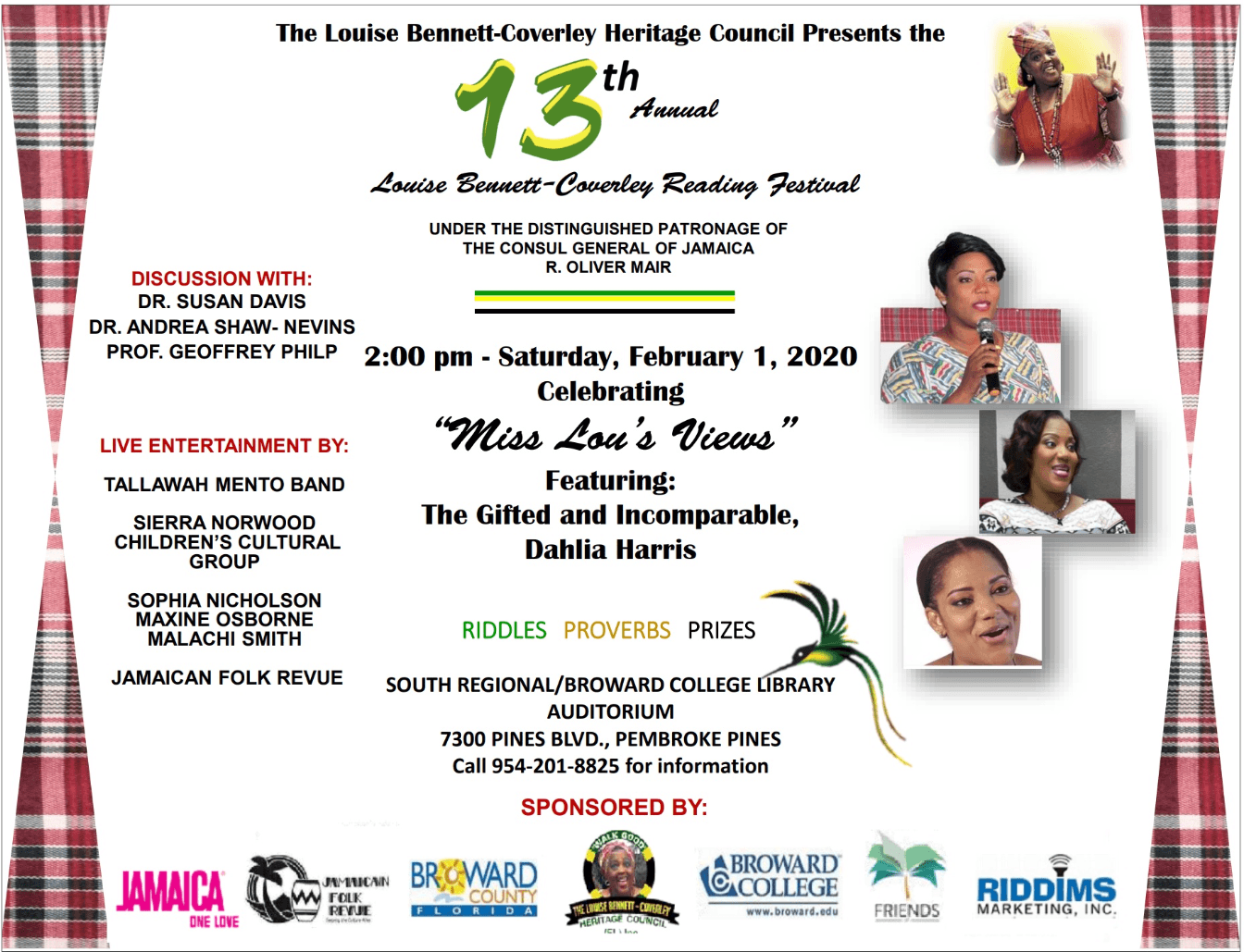 13th Annual Louise Bennett Coverley Reading Festival