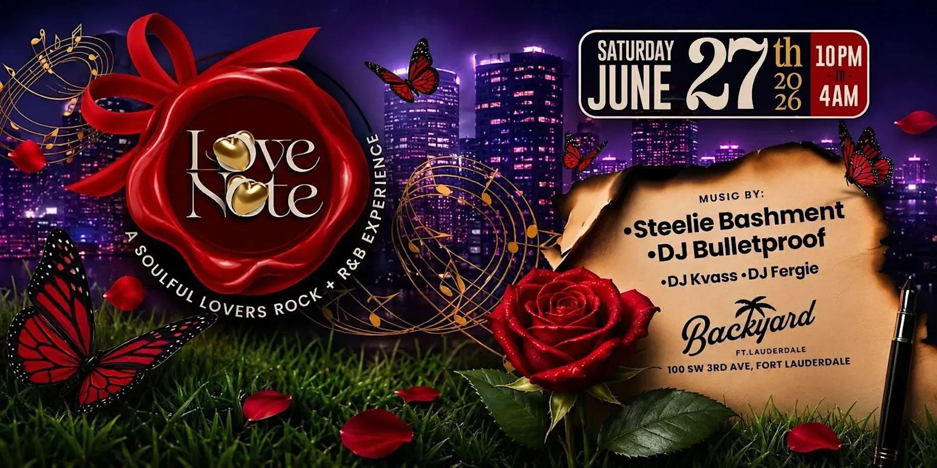 Love Note promises a soulful night of Lovers Rock, R&B and timeless connections in Fort Lauderdale