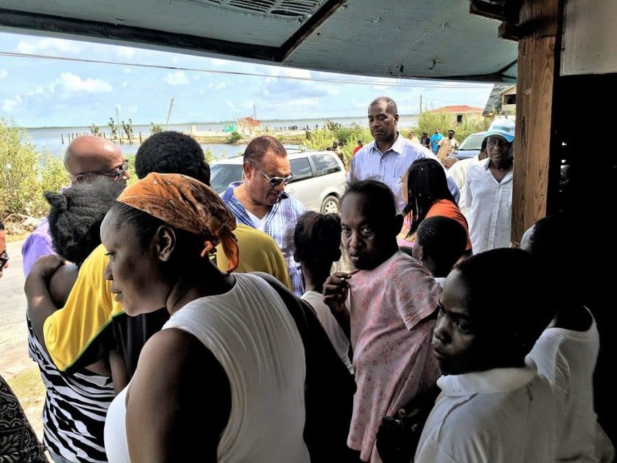 The Bahamian government supplies Hurricane relief supplies