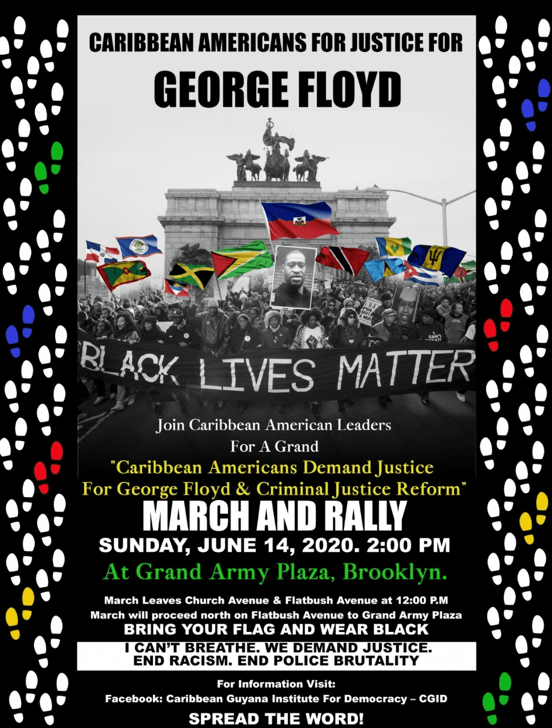 Caribbean American Justice March & Rally For Brooklyn on Sunday, June 14,