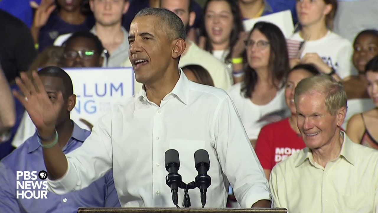 Obama campaigns in Miami, Florida for Gillum and Nelson