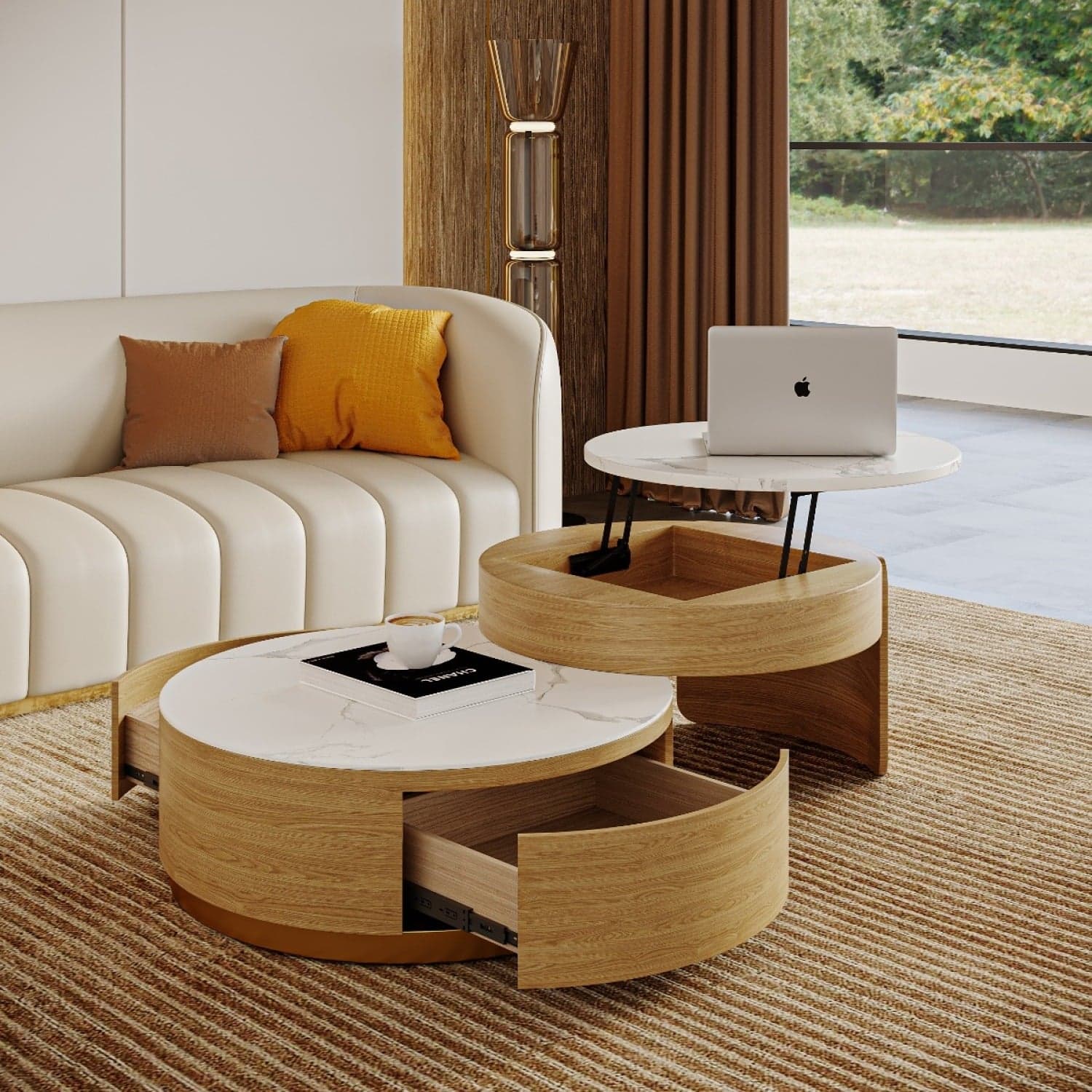Space optimization tips using multi-functional coffee table sets