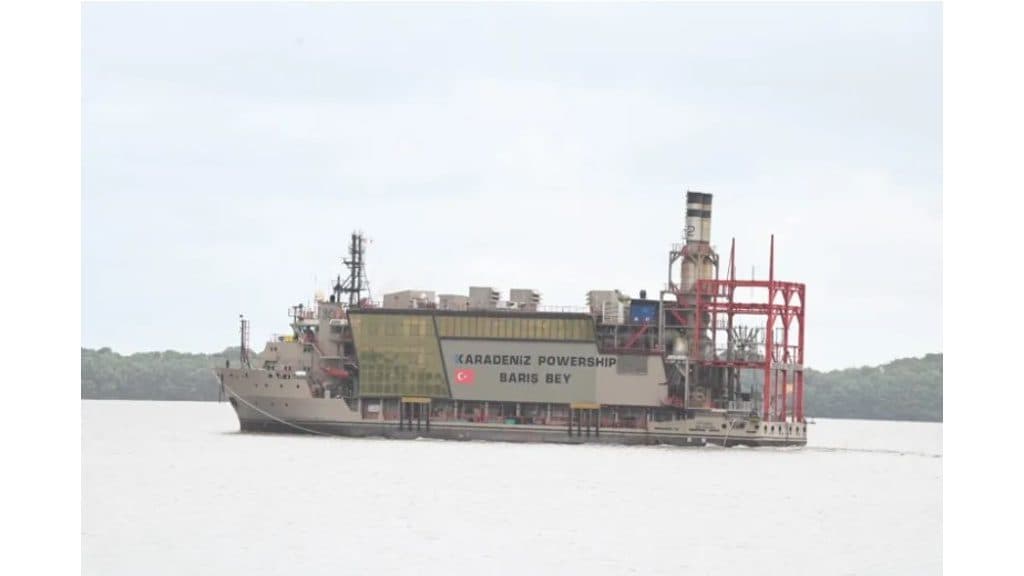 Turkish electricity ship arrives in Guyana to alleviate power shortages