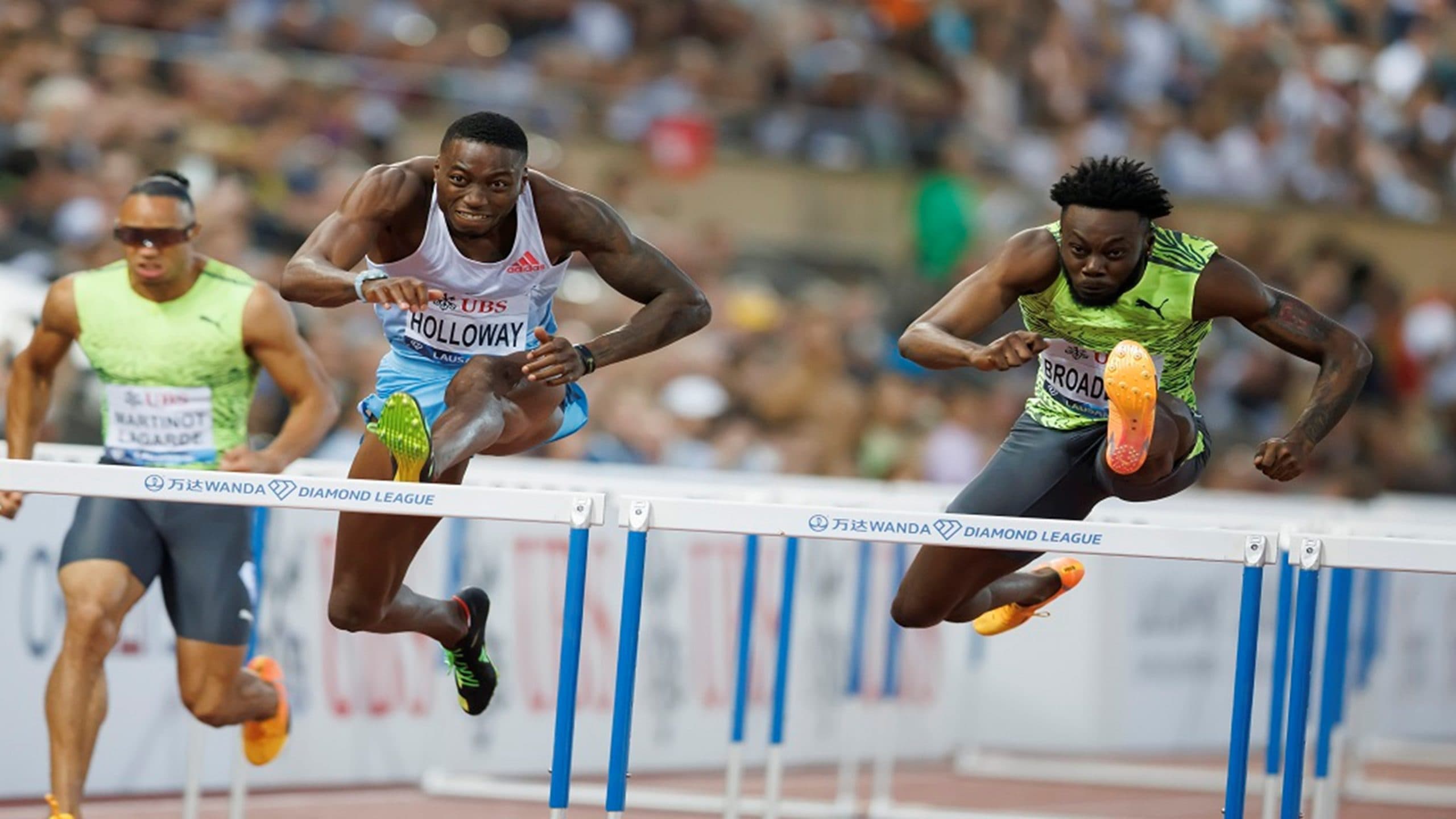 Jamaica's Rasheed Broadbell wins 110 hurdles in Lausanne Diamond League