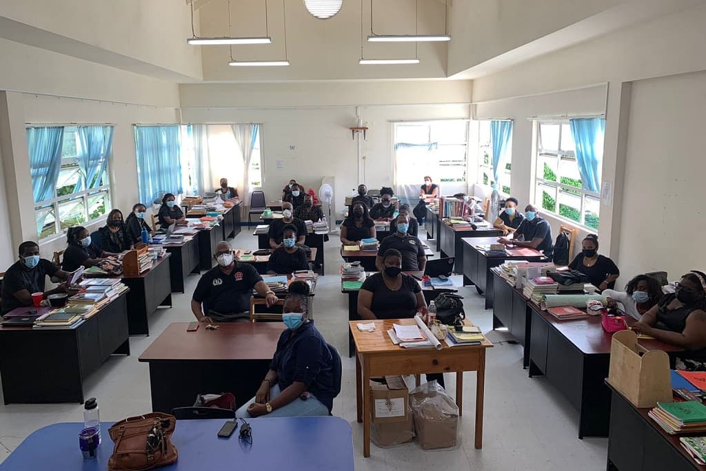 St Vincent Teachers Stage ‘Sit-in’ Protest against Vaccine Mandate