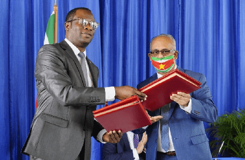 Suriname and Guyana Sign MOU for Construction of Bridge