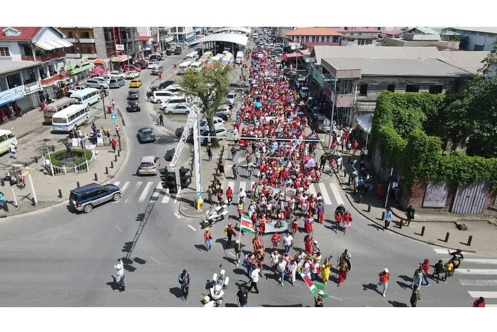 Suriname: Native Amerindians hold protest demonstration