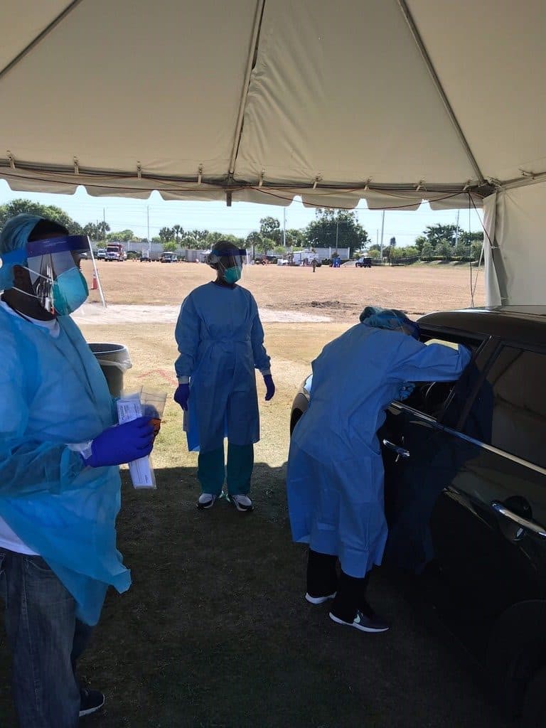 More Than 2,000 People Tested at Palm Beach County's COVID-19 Drive-thru Test Site