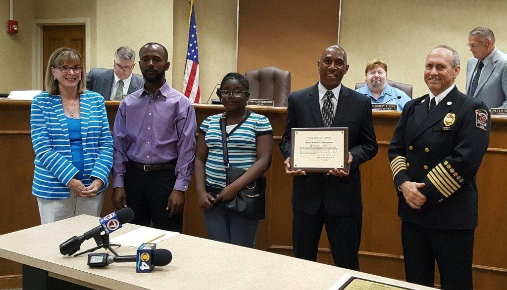 Jamaican-American awarded for bravery in car crash