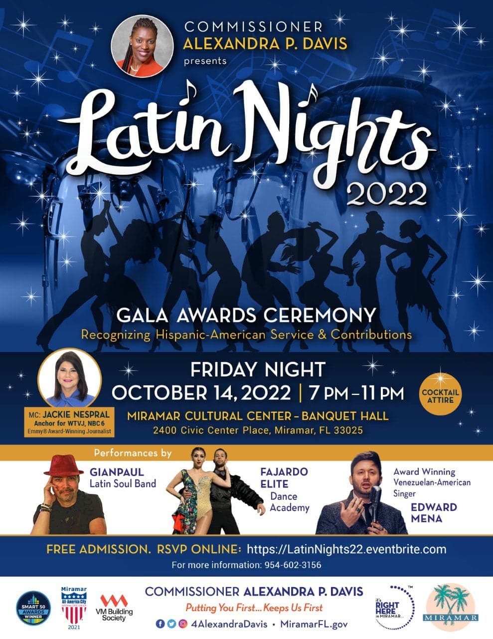 Hispanic leaders in Miramar to be honored at the 2022 Latin Nights  Gala Award Ceremony