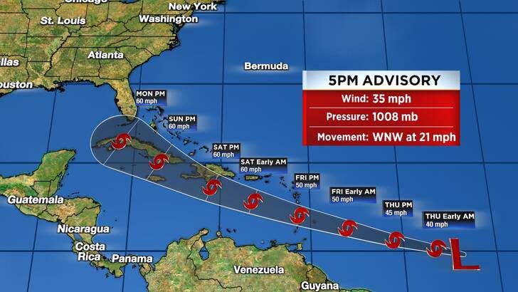Florida and the Caribbean Under Severe Weather Alert as Tropical Storm Elsa Forms in Atlantic