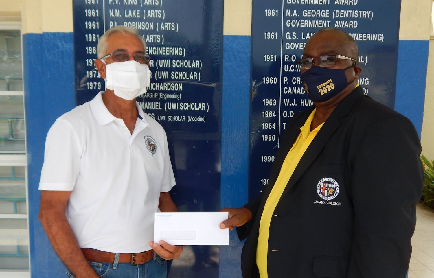 Jamaica College Old Boys Association of Florida Donates US$12,000 to Help School During COVID-19 Pandemic