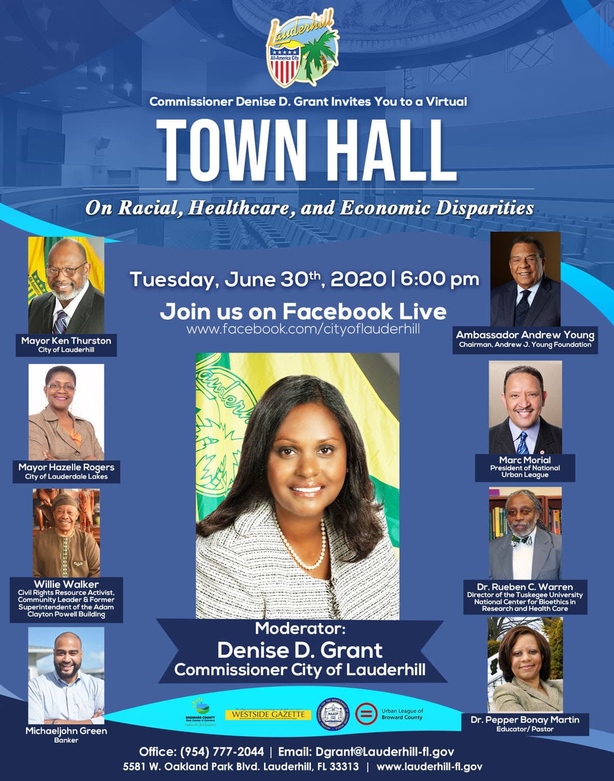 Lauderhill's Virtual Town Hall On Racism, Healthcare, & Economic Disparities