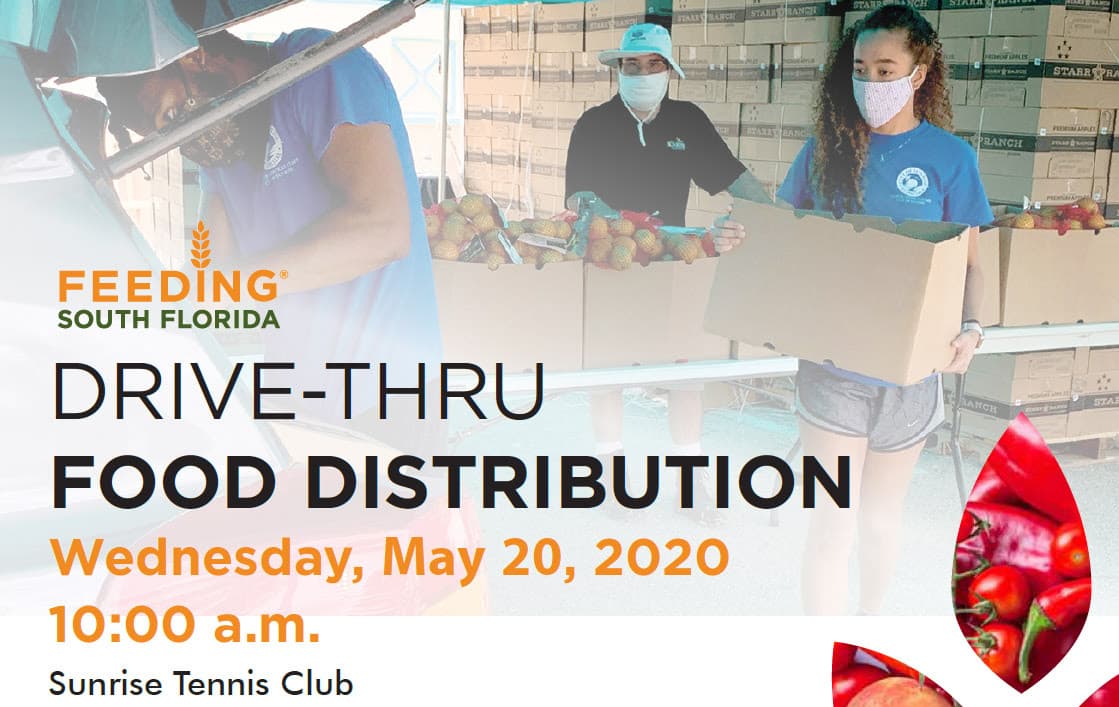 Free Food Distribution at Sunrise Tennis Club Every Wednesday