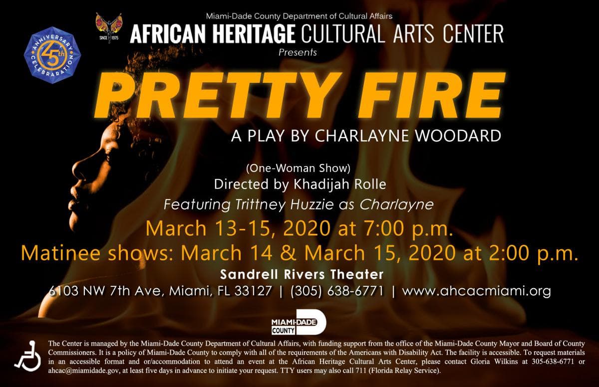 The African Heritage Cultural Arts Center Celebrates Women’s History Month With NAACP Award-winning Play “Pretty Fire”