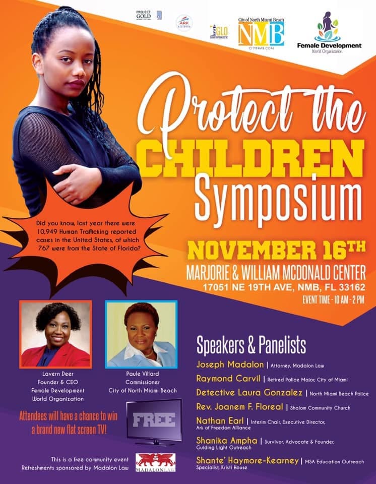 "Protect the Children" Symposium on Human Trafficking to be Held in Miami