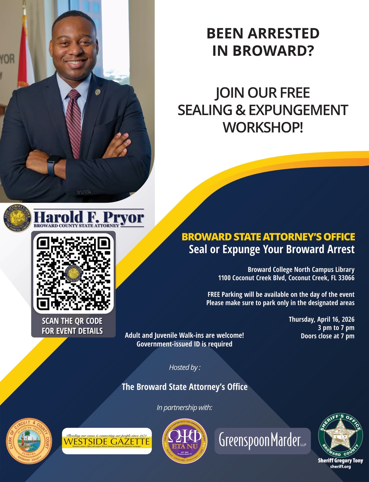 Free arrest record sealing & expungement workshop to be held in Coconut Creek