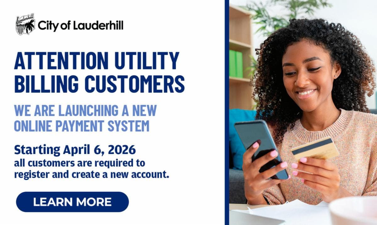 Lauderhill to launch new utility payment system on April 6