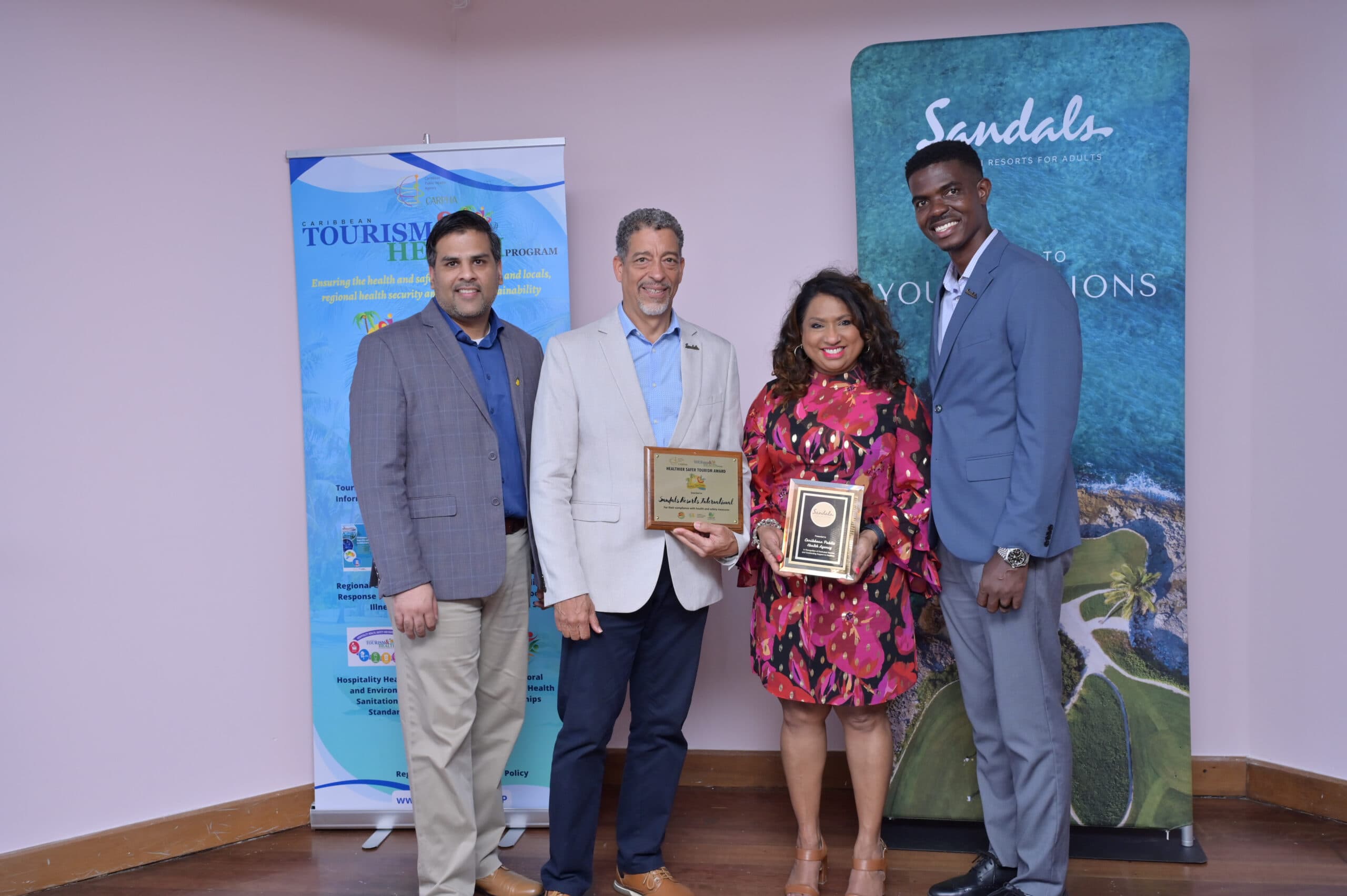 Sandals Resorts becomes first hotel chain to receive CARPHA’s Healthier Safer Tourism award