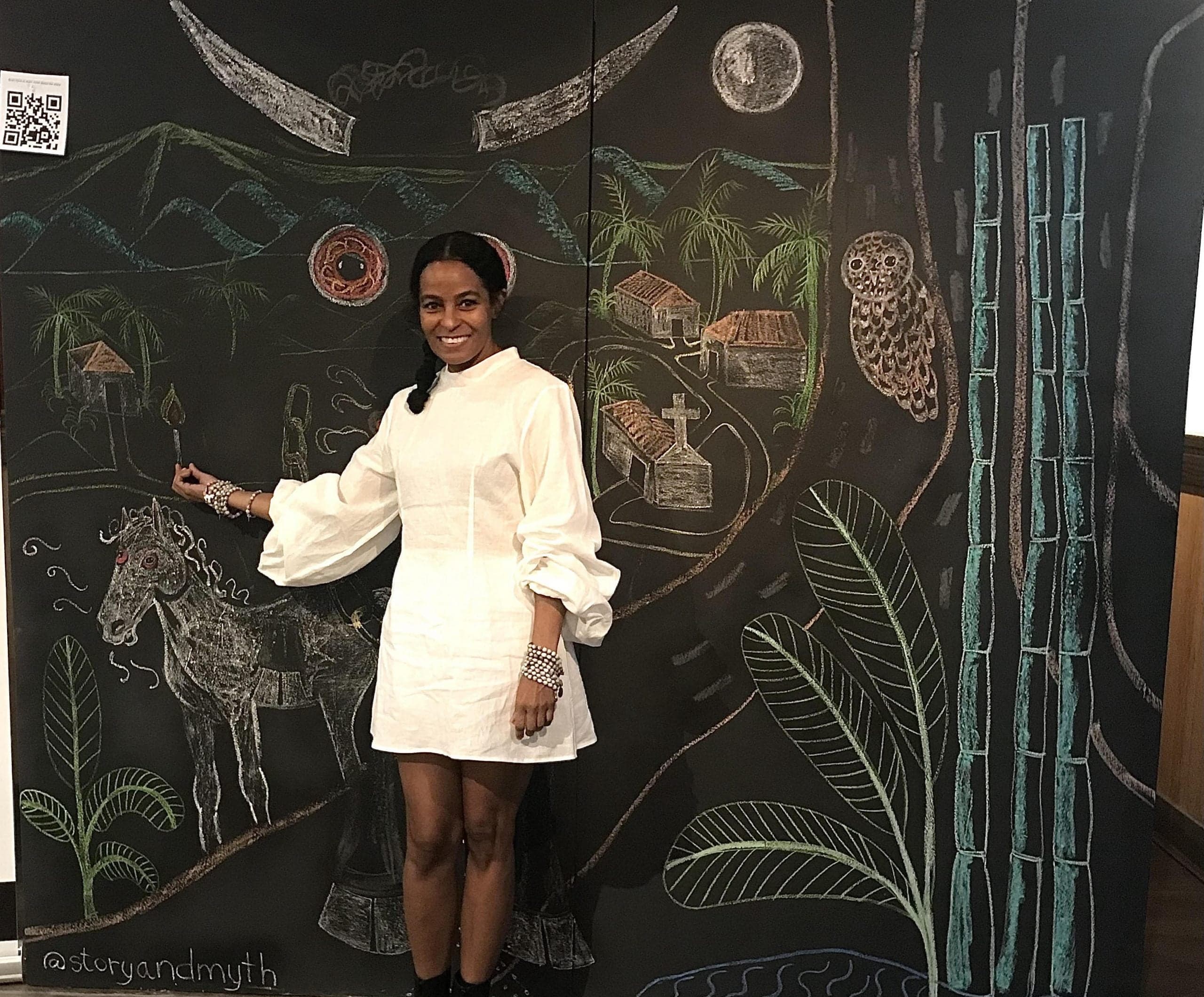 Chalk Artist Brings Duppy Stories to Life at Island SPACE Caribbean Museum