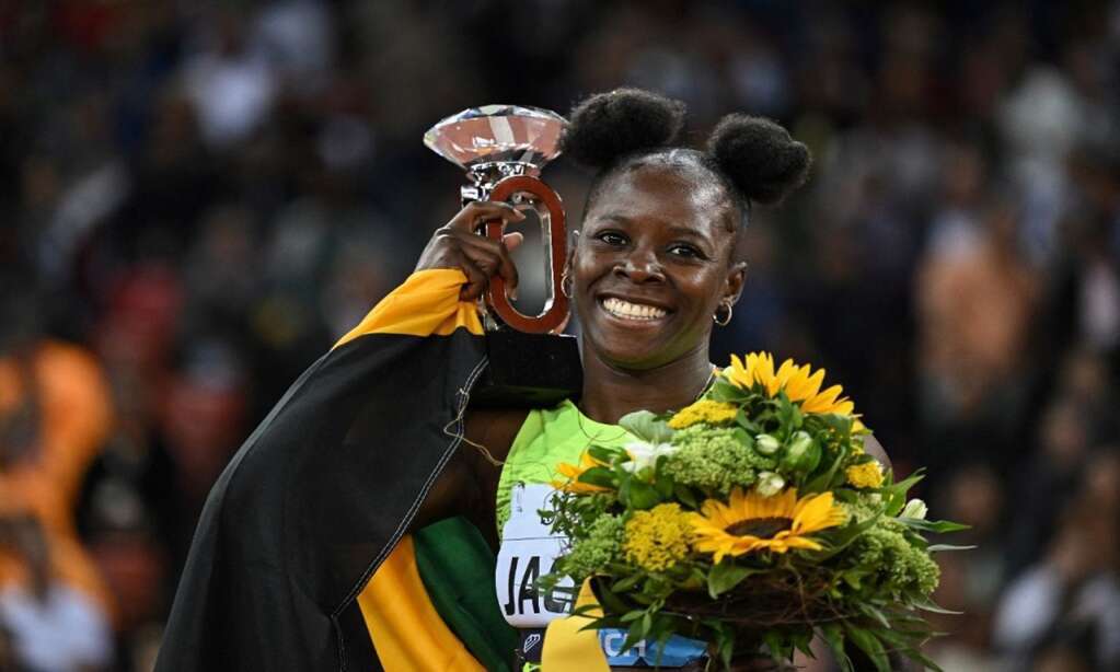 Shericka Jackson wins first Diamond League 200m title