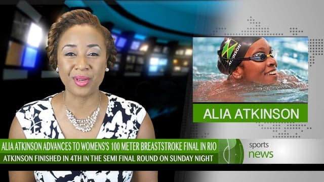 Jamaica's Alia Atkinson advances to 100m Breastsroke final