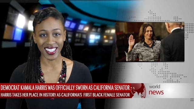Caribbean American Democrat, Kamala Harris officially sworn in by Vice President Biden as California's newest U.S. Senator