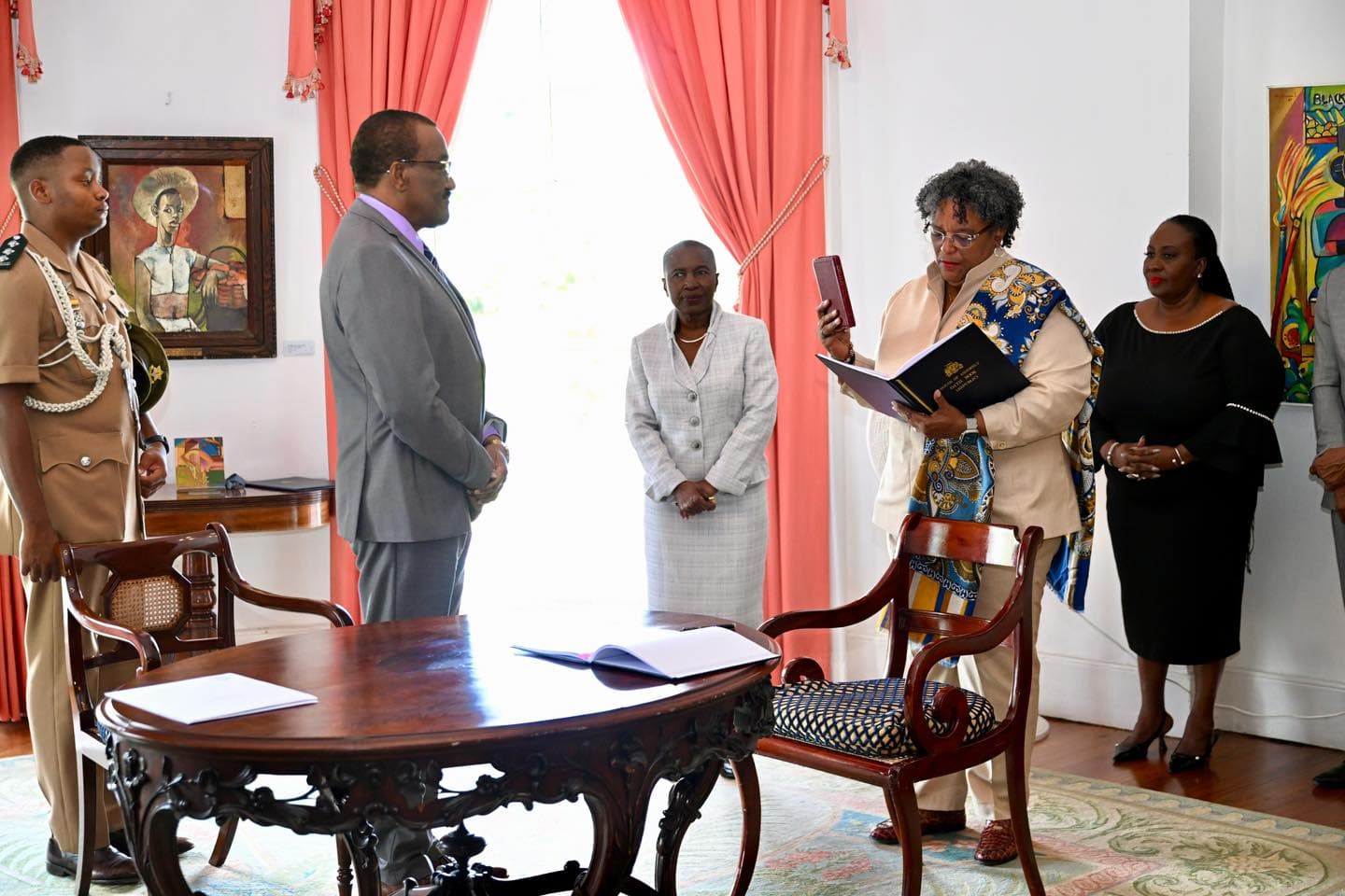 Mia Mottley sworn in for historic third term as Barbados Prime Minister