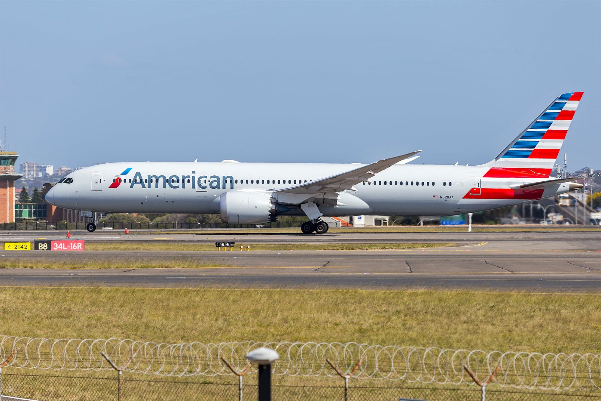 American Airlines flight veers off runway at Kingston airport