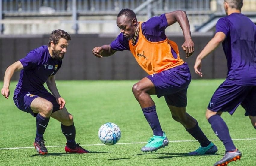 Usain Bolt pursuing football training in Europe