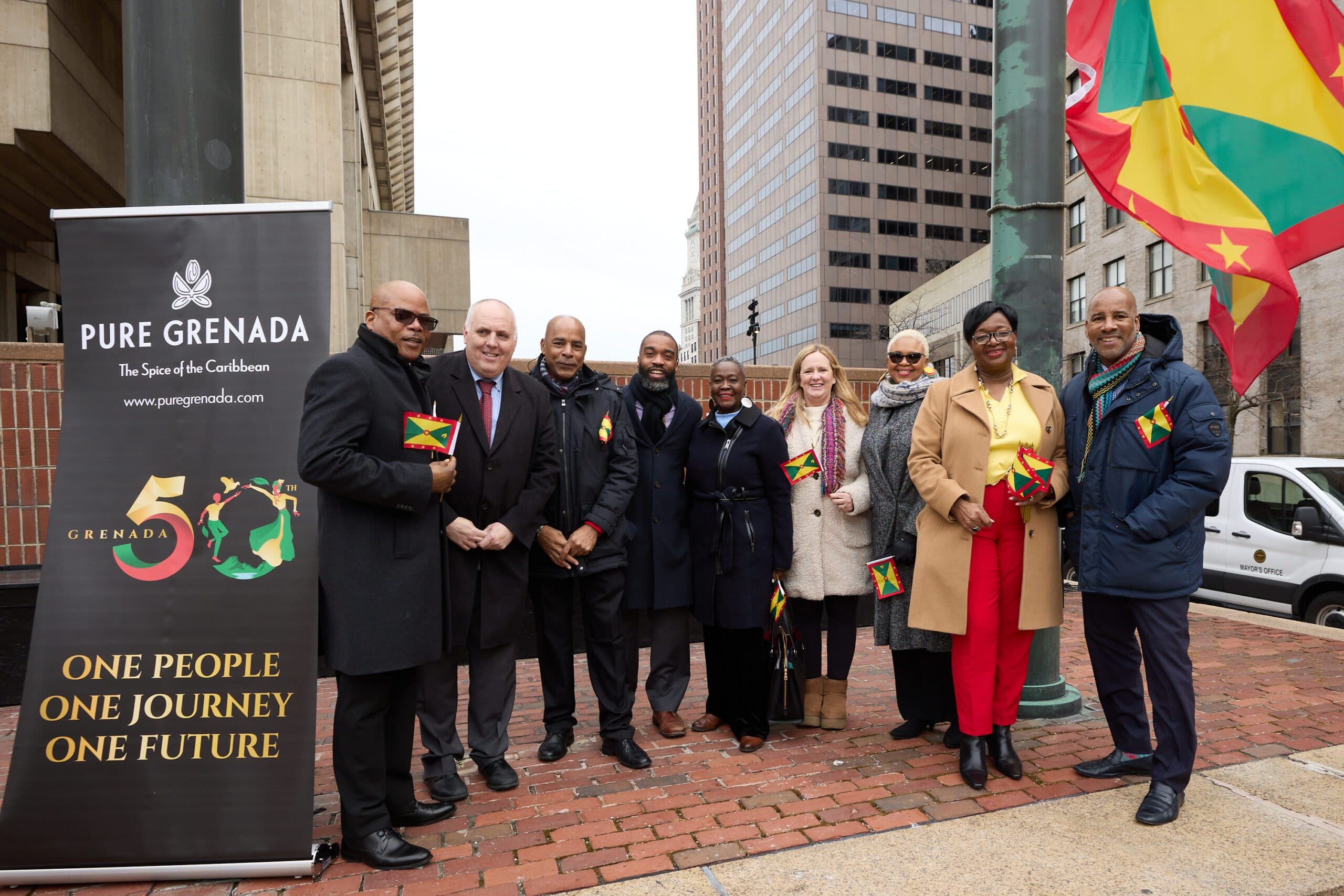 Grenadian delegation marks 50th anniversary of independence in Boston