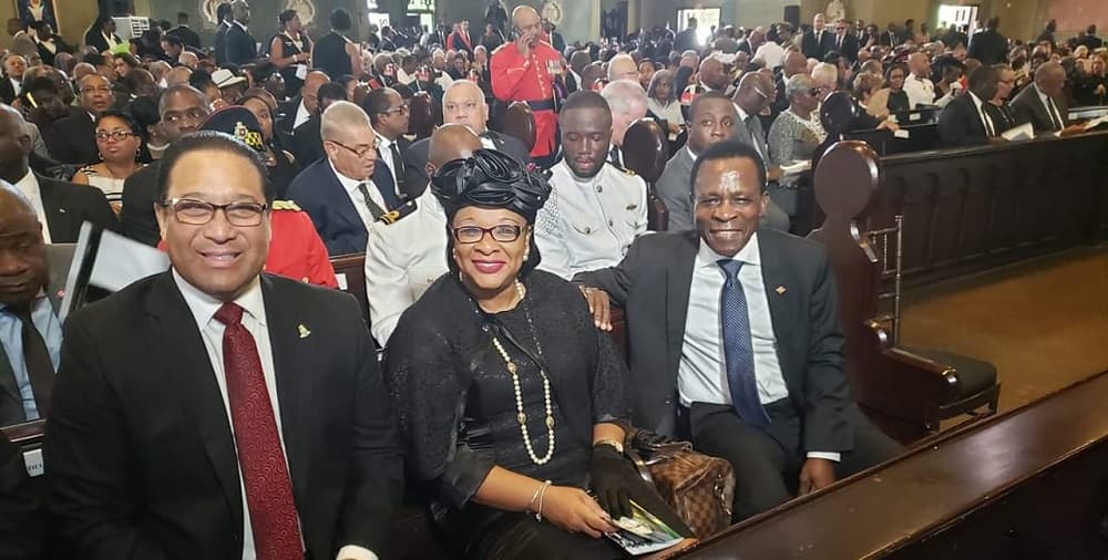Premier of Turks and Caicos Collapses at Seaga's Burial