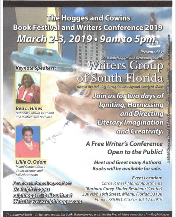 The Hogges and Cowins Book Festival and Writers Conference 2019 - March 2 - 3, 2019