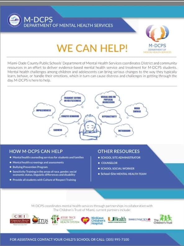 M-DCPS Creates Department of Mental Health